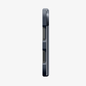iPhone Duo Tough Armor Pro (Mag Fit) in Metal Slate showing the slim side profile with accessible button cutouts and reinforced edges