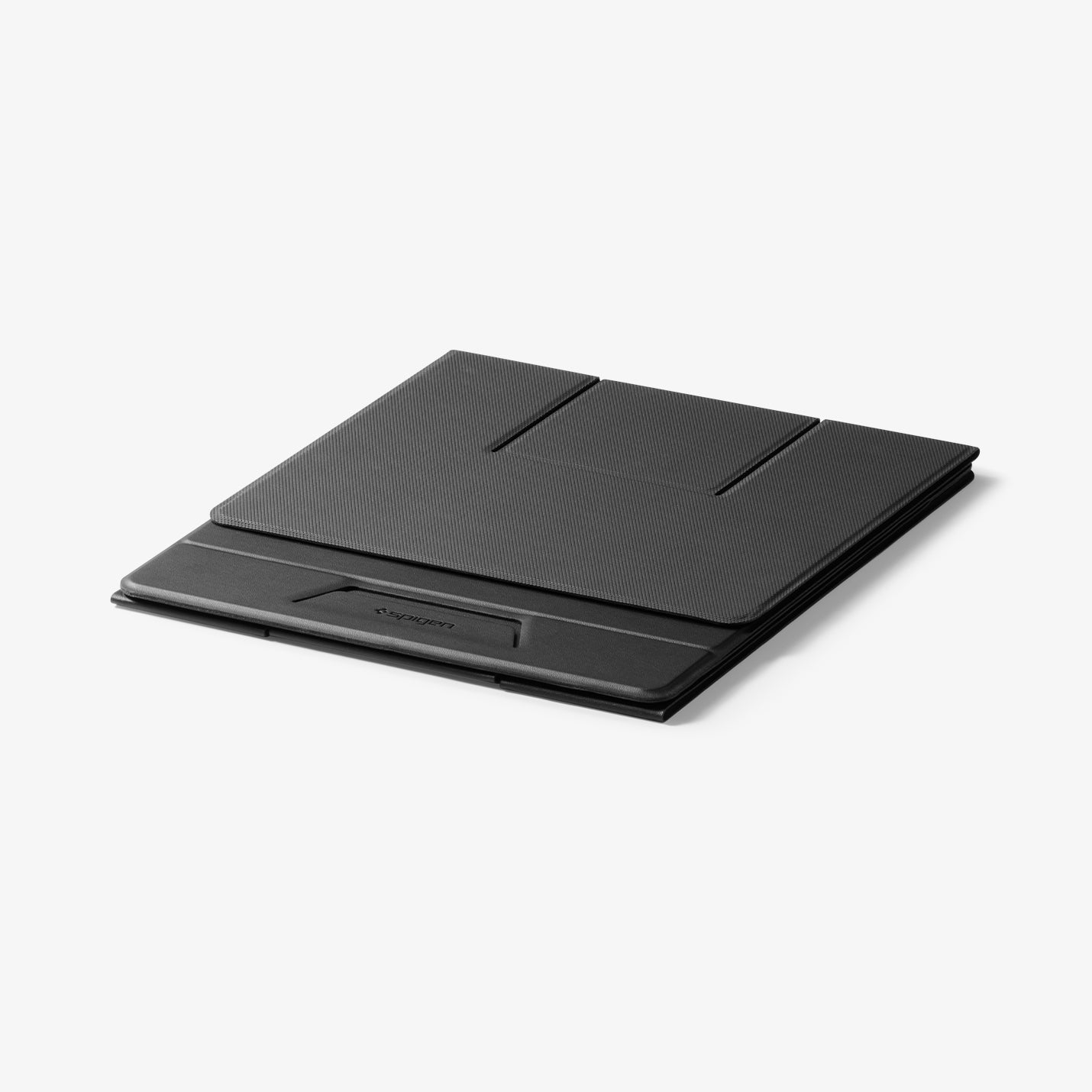 AMP11119 - Slim Fold Laptop Stand | LD201-S10 Black showing low angle