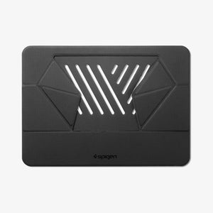 AMP11115 - Slim Fold Laptop Stand | Non-Adhesive LD201-S6 showing top view of the black slim fold laptop stand folded down