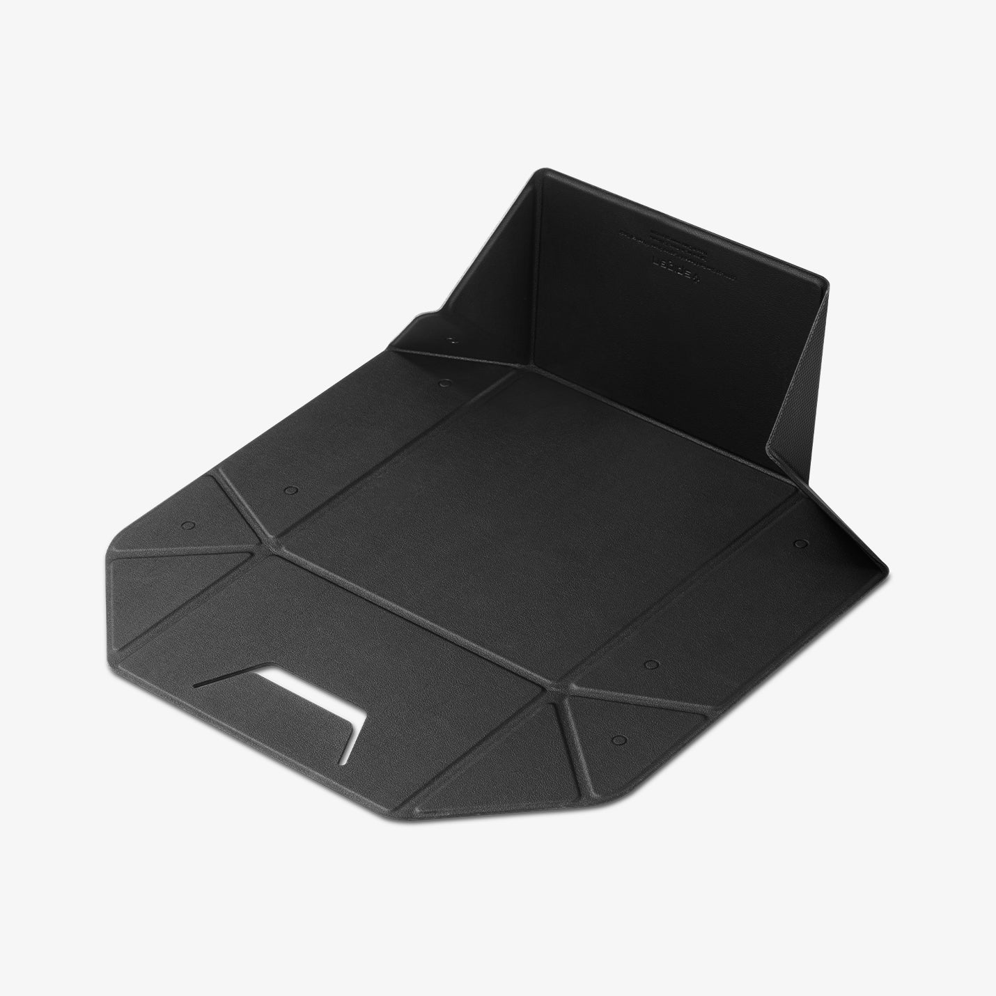 AMP11118 - Slim Fold Laptop Stand | Non-Adhesive | Black LD201-S9 showing top view of the black slim fold laptop stand for high angle mount