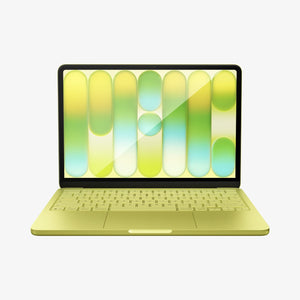 Spigen MacBook Neo 13-inch Glas.tR Slim in Clear showing front