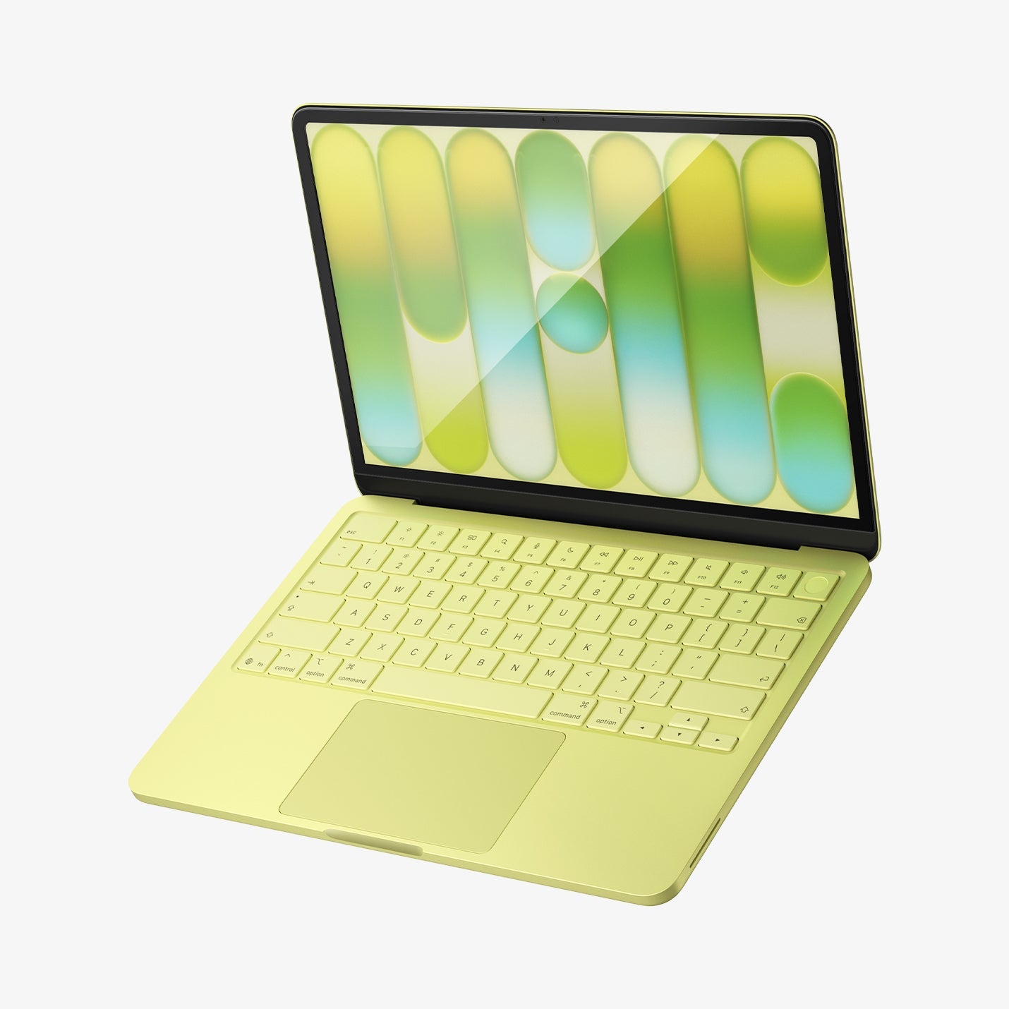 Spigen MacBook Neo 13-inch Glas.tR Slim in Clear showing side