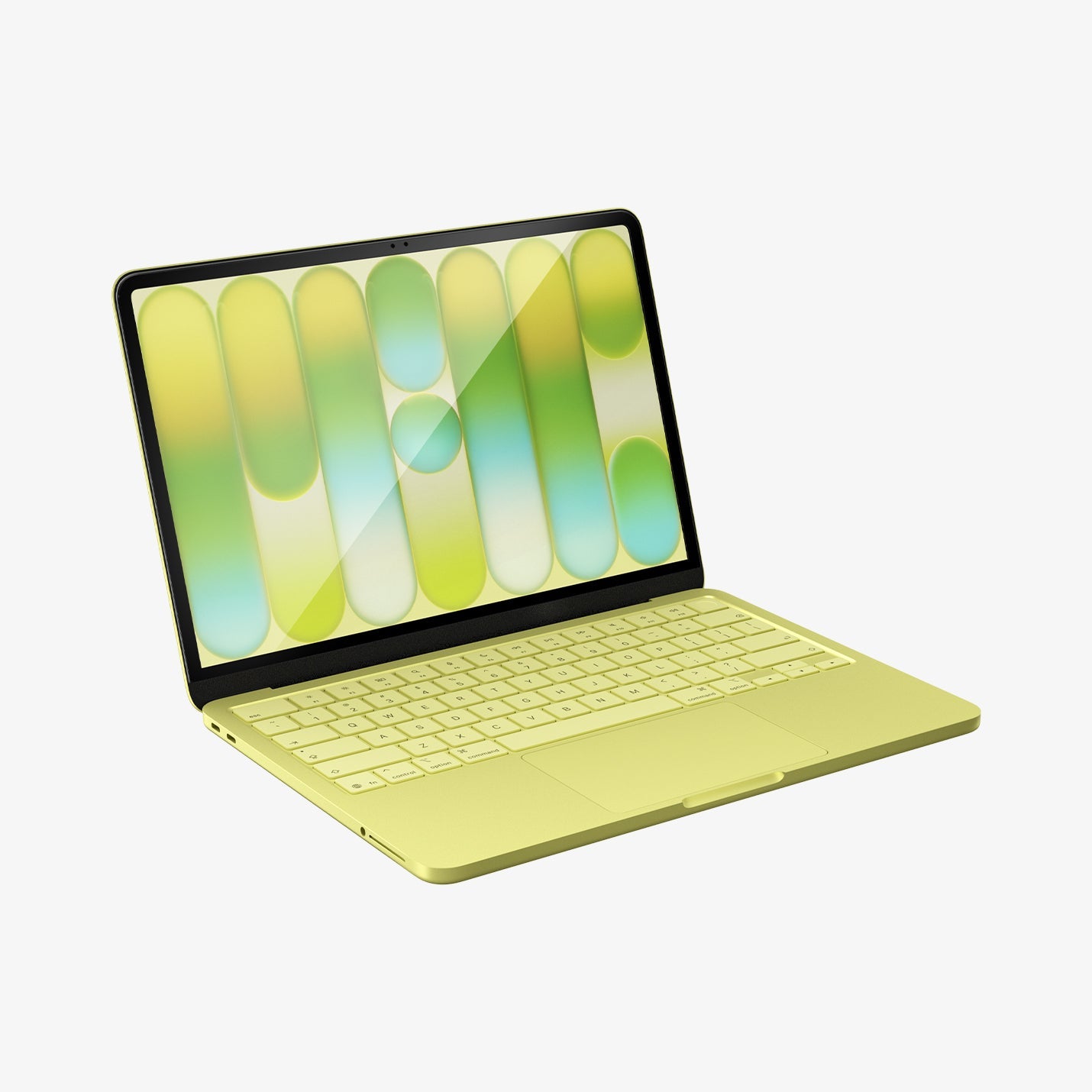 Spigen MacBook Neo 13-inch Glas.tR Slim in Clear showing side