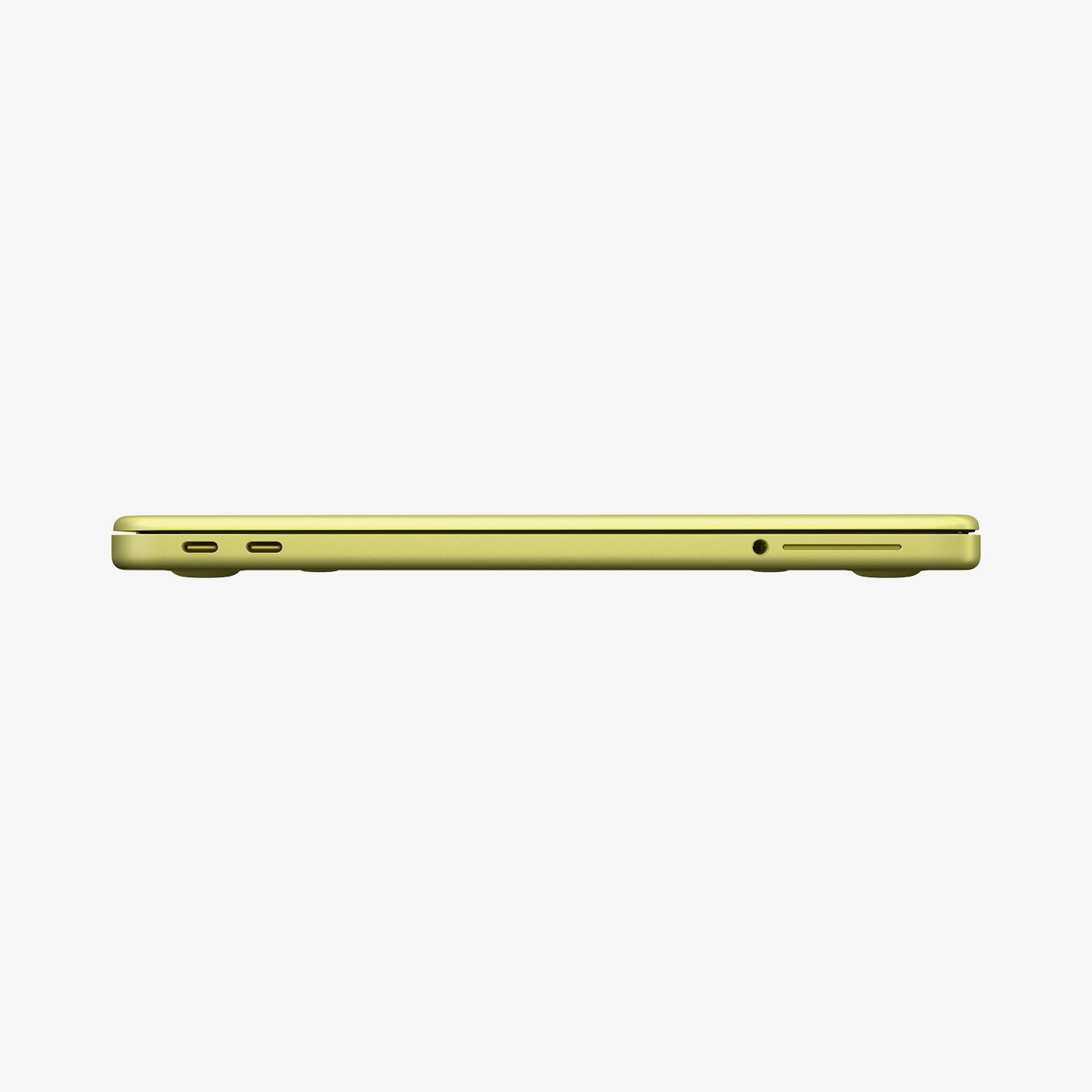 Spigen MacBook Neo 13-inch Glas.tR Slim in Clear showing side