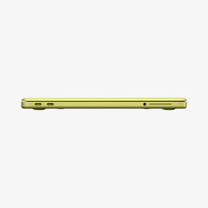 Spigen MacBook Neo 13-inch Glas.tR Slim in Clear showing side
