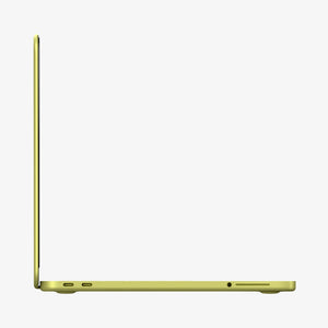 Spigen MacBook Neo 13-inch Glas.tR Slim in Clear showing side