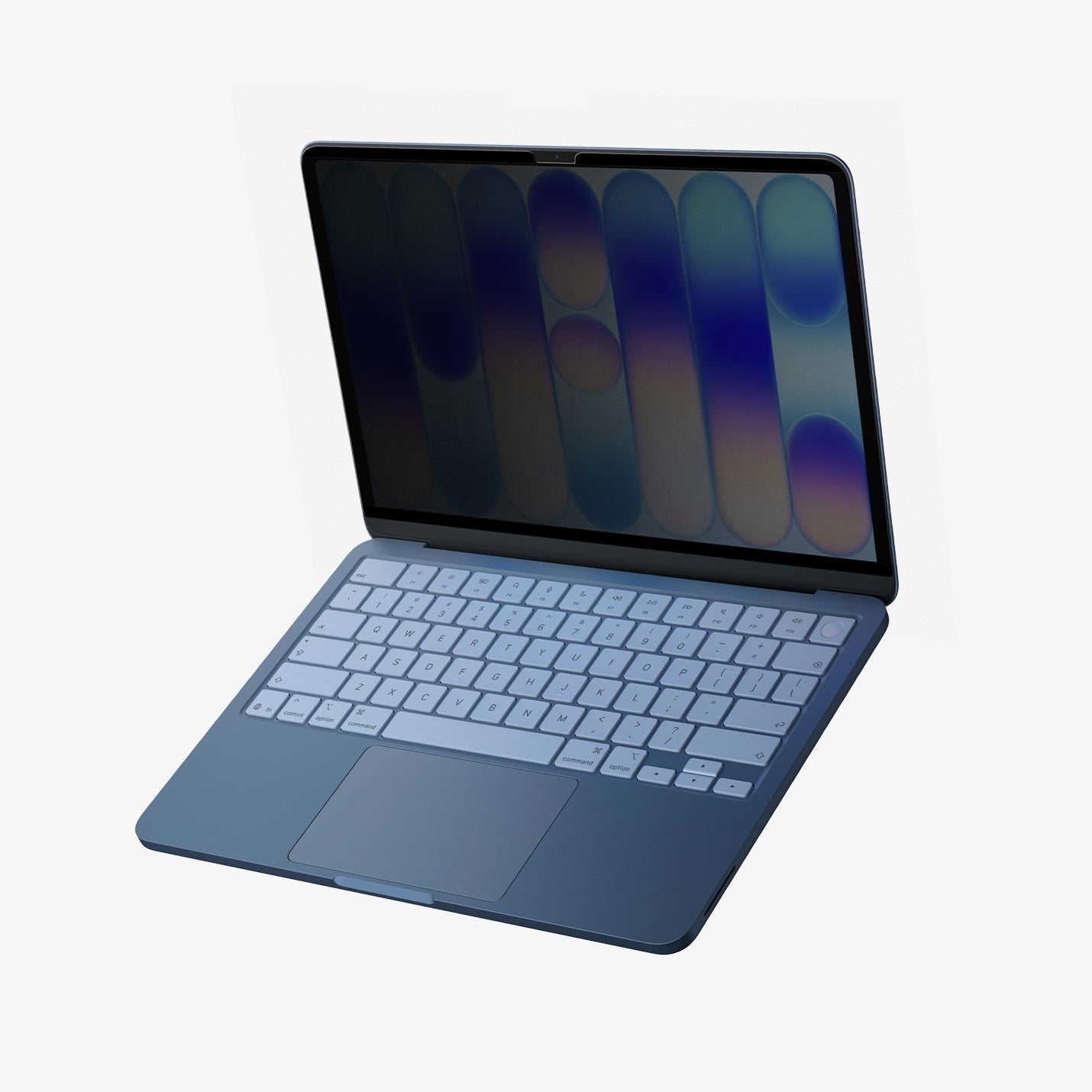 Side-angle privacy effect on MacBook Neo SafeView filter
