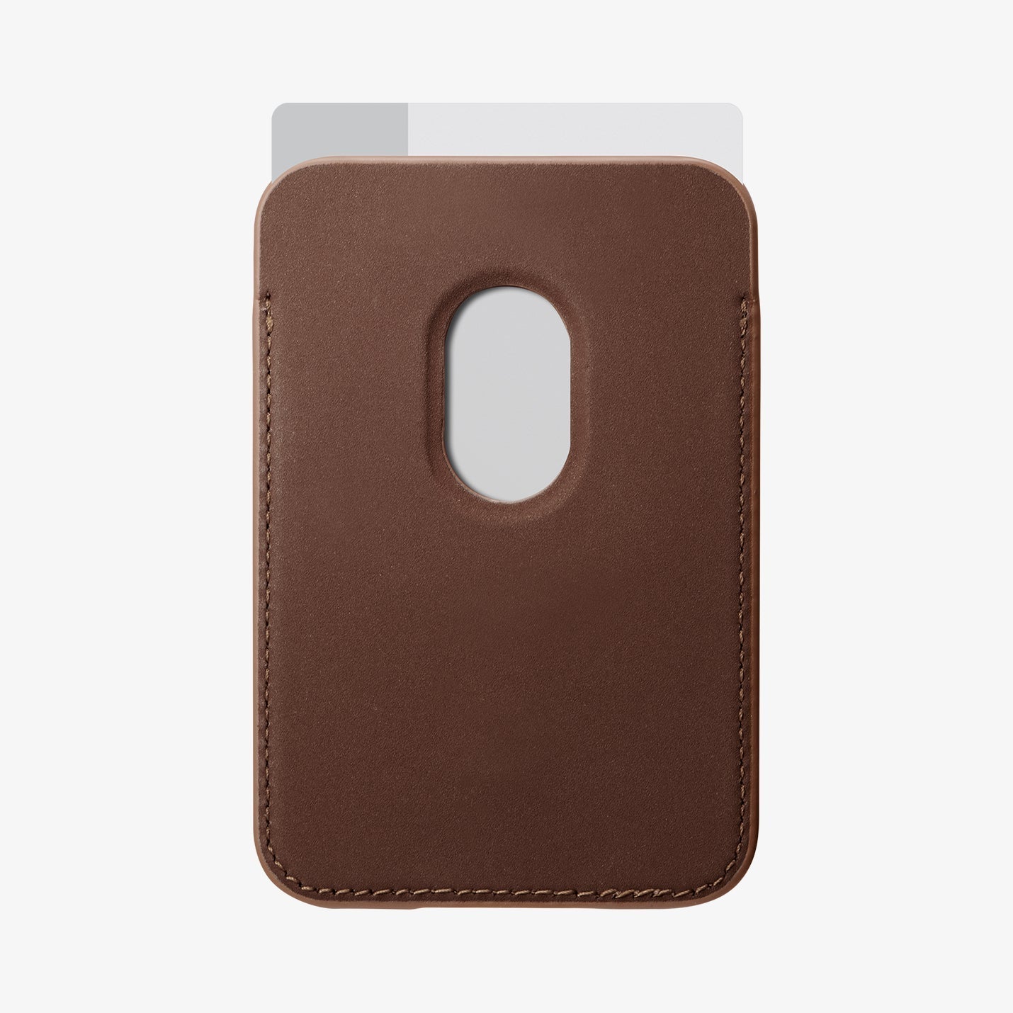 AMP02284 - MagSafe Card Holder Valentinus (MagFit) in black showing the card holder attached to back of device