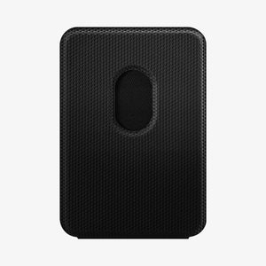 AMP02835 - Universal Card Holder Smart Fold in gunmetal showing the front attached to the back of a device