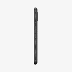 ACS06274 - Pixel 8 Case Liquid Air in Matte Black showing the side with side buttons