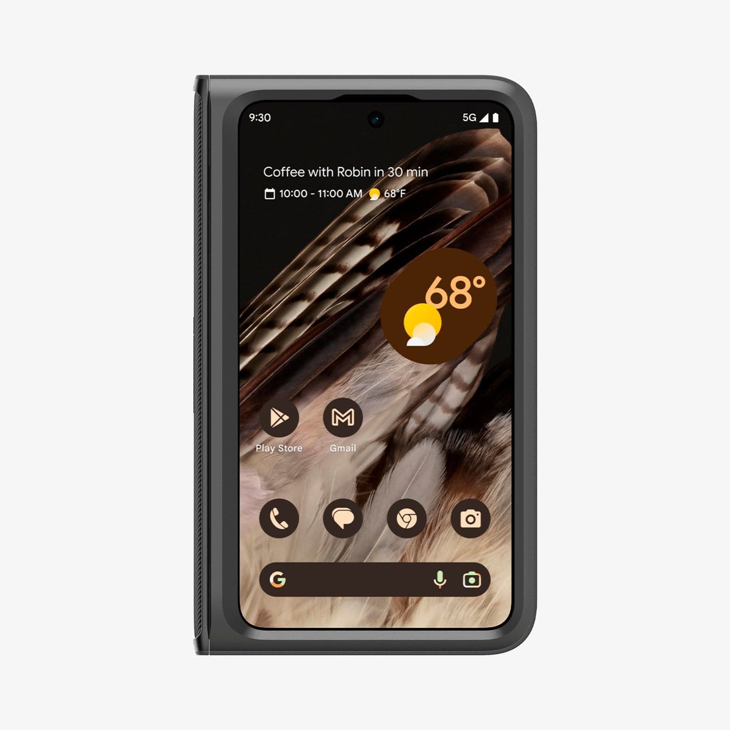 ACS05920 - Pixel Fold Series Case Slim Armor Pro in black showing the back