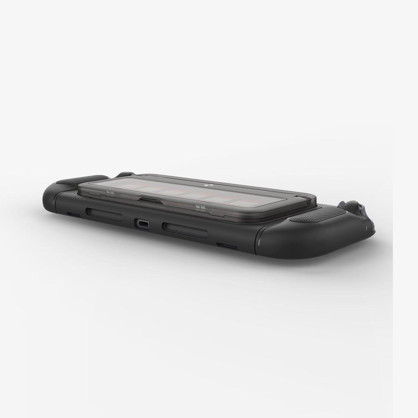 Game cards positioned in Spigen Snap Switch rear storage