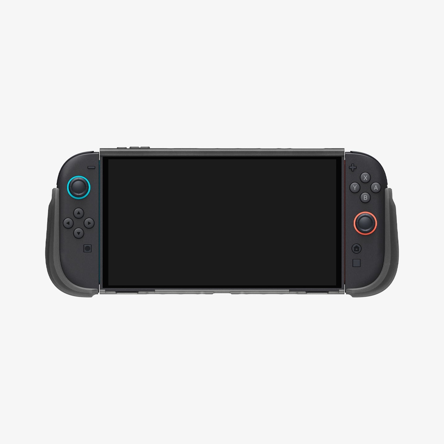 Front view of Nintendo Switch 2 with Spigen Ultra Hybrid grips