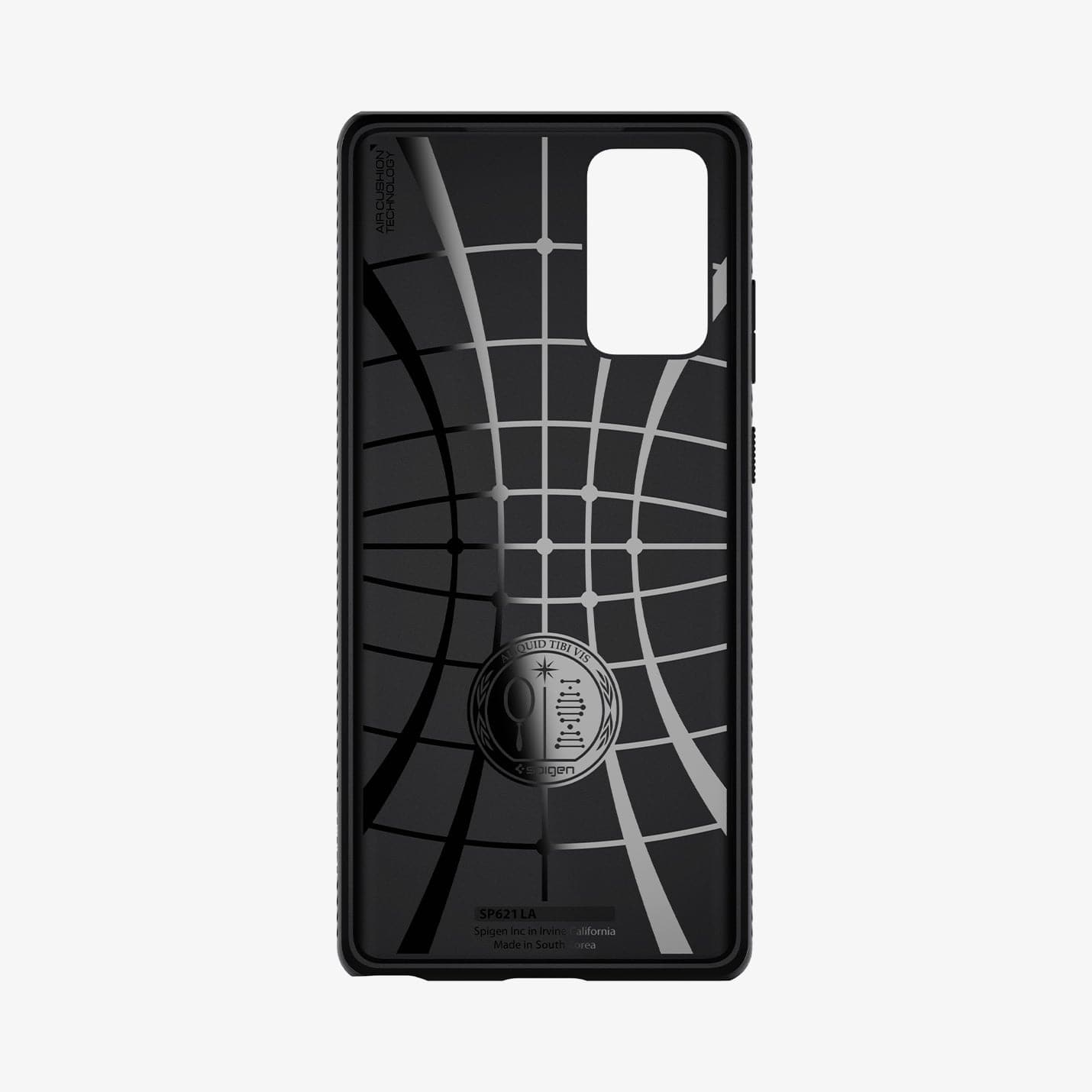 ACS01392 - Galaxy Note 20 Ultra Liquid Air Case in matte black showing the back