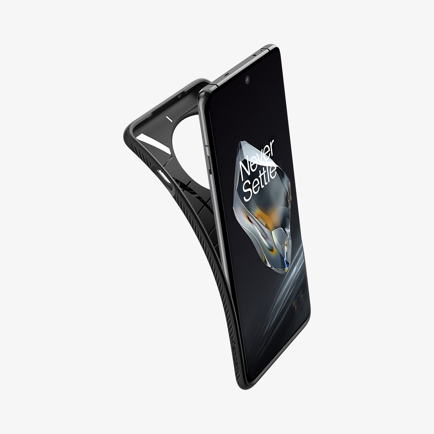 Flexible installation of Spigen Liquid Air case on OnePlus 12