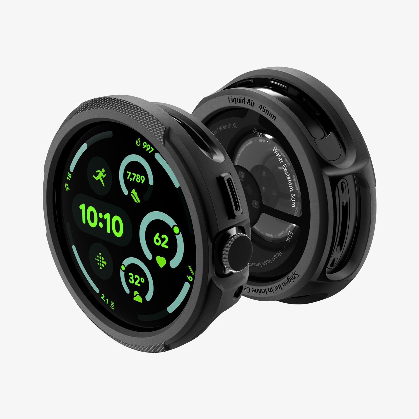 Spigen Google Pixel Watch 5 (45mm) Case + Stand – Liquid Air - Matte Black - official image 2