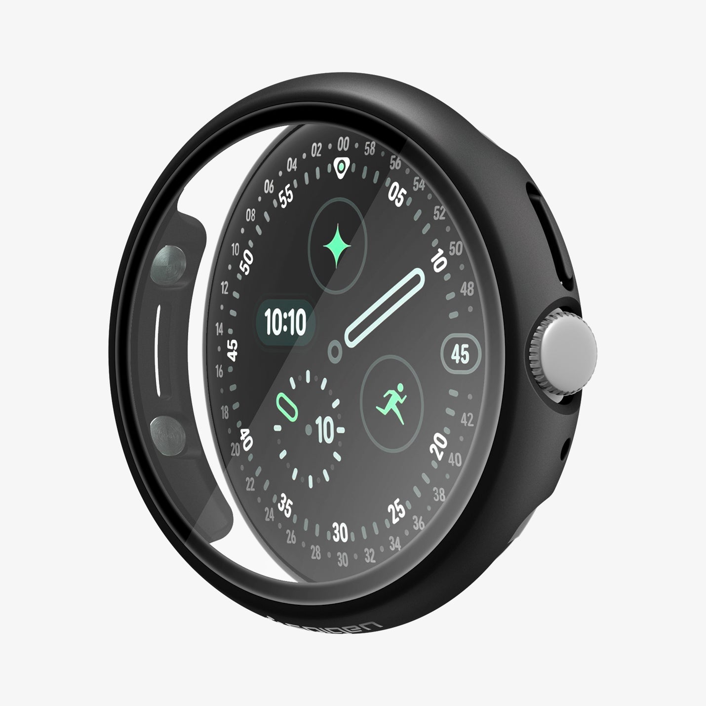 Spigen Google Pixel Watch 5 (45mm) Case + Screen Protector – Thin Fit 360 - Black - image 3