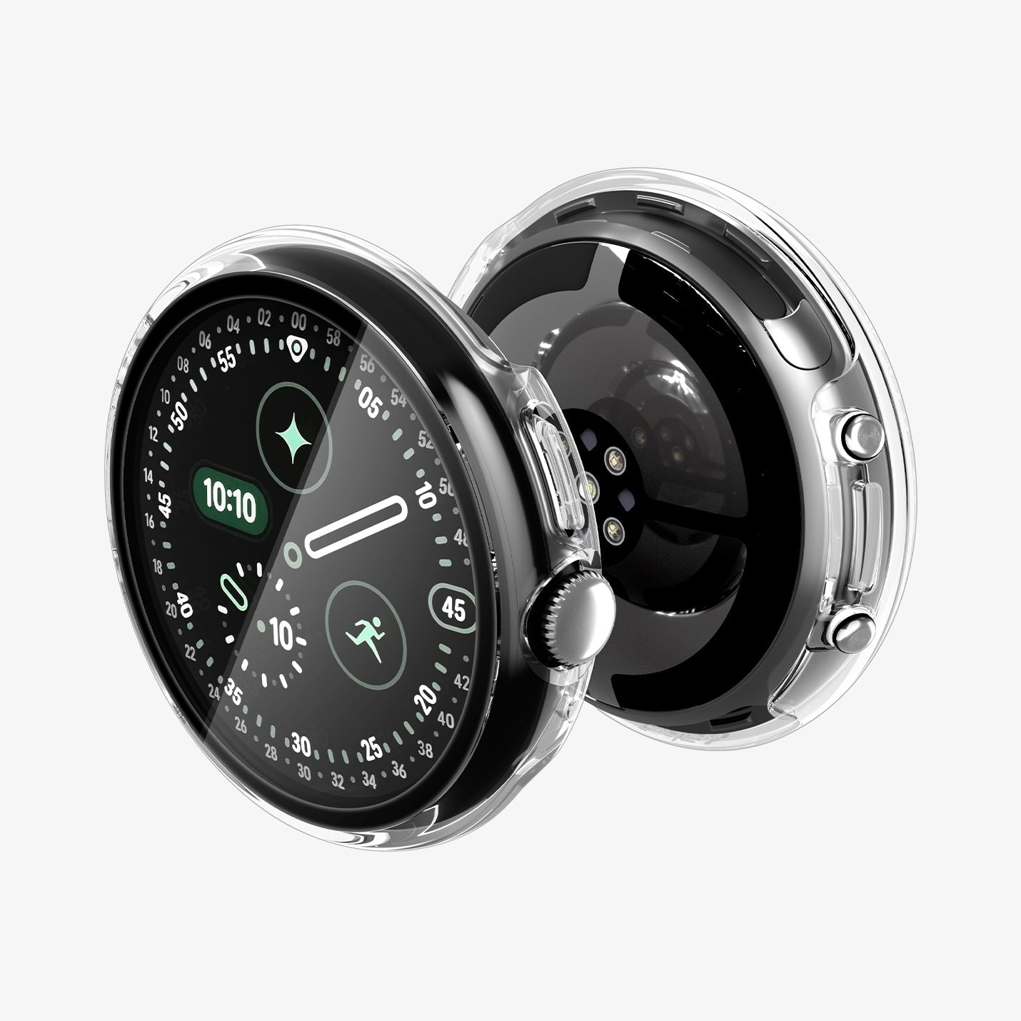 Spigen Google Pixel Watch 5 (45mm) Case + Screen Protector – Thin Fit 360 - Crystal Clear - image 2