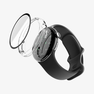 Spigen Google Pixel Watch 5 (45mm) Case + Screen Protector – Thin Fit 360 - Crystal Clear - image 4