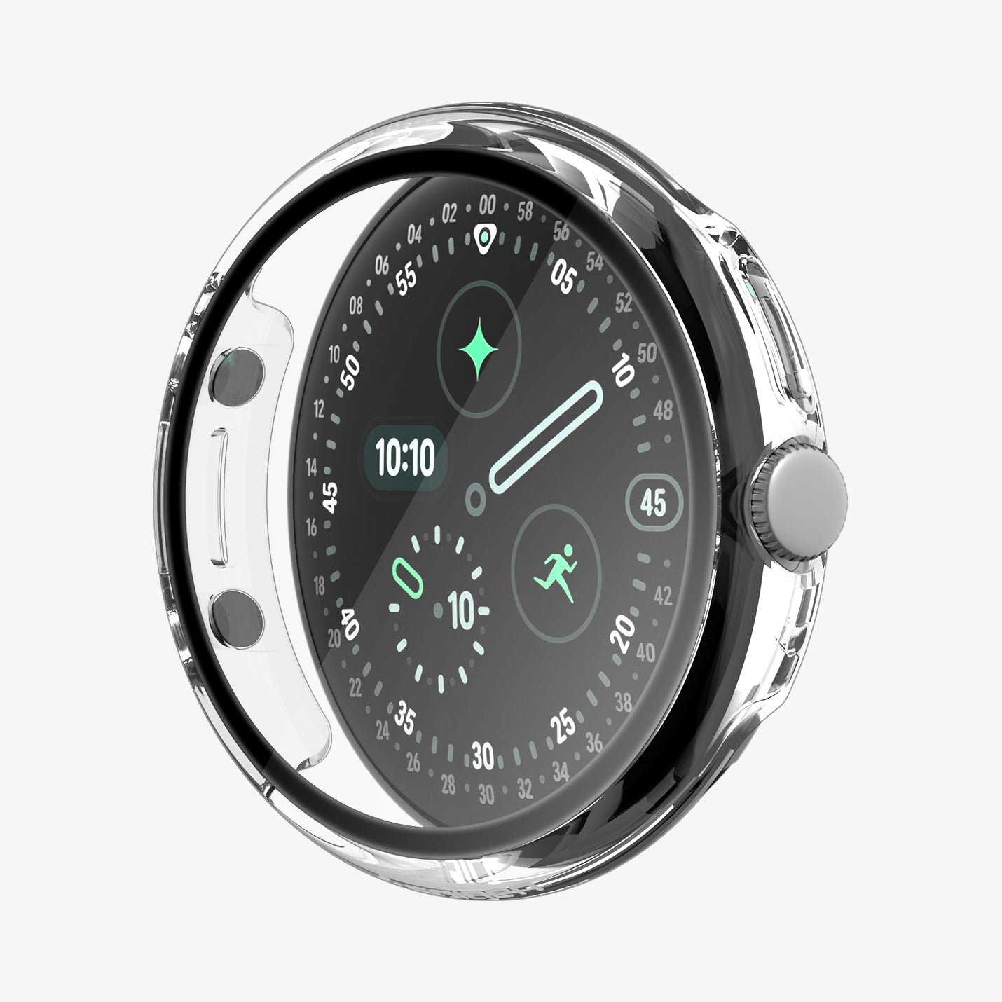 Spigen Google Pixel Watch 5 (45mm) Case + Screen Protector – Thin Fit 360 - Crystal Clear - image 3