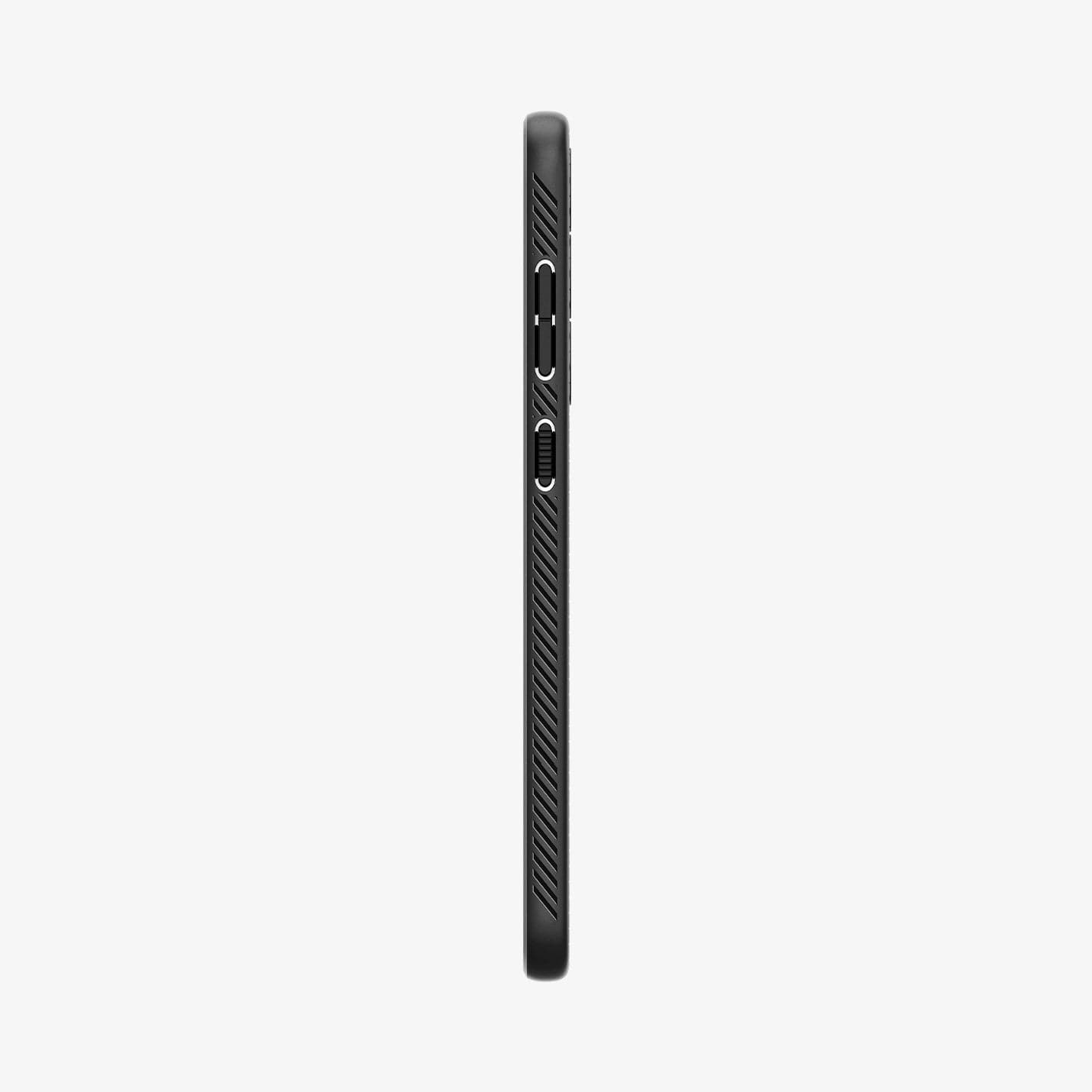 ACS05614 - Galaxy S23 Ultra Case Liquid Air in matte black showing the back