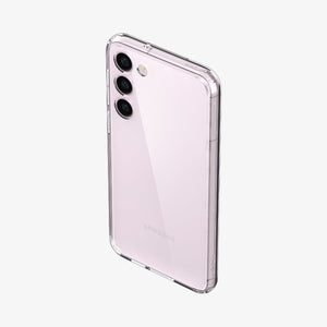 ACS05714 - Galaxy S23 Case Ultra Hybrid in crystal clear showing the back, top and partial side