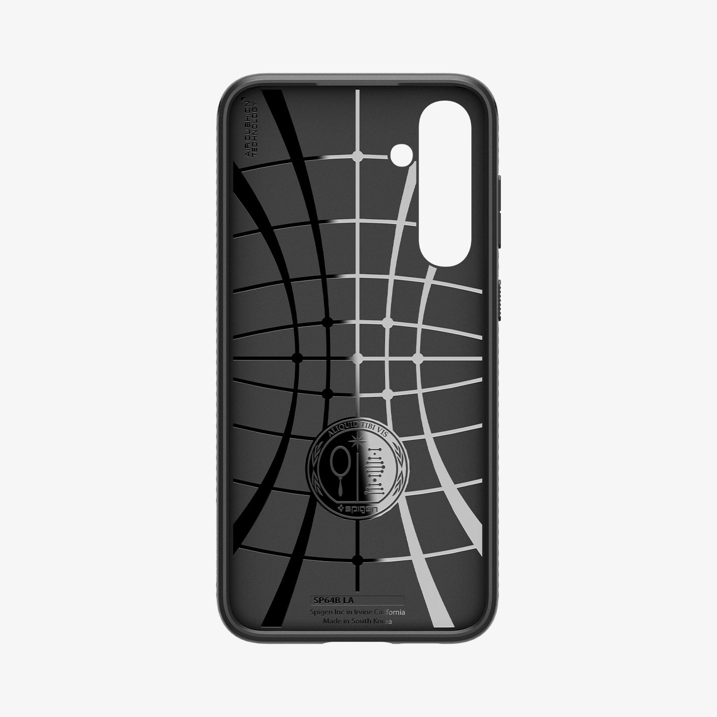 ACS05614 - Galaxy S23 Ultra Case Liquid Air in matte black showing the back