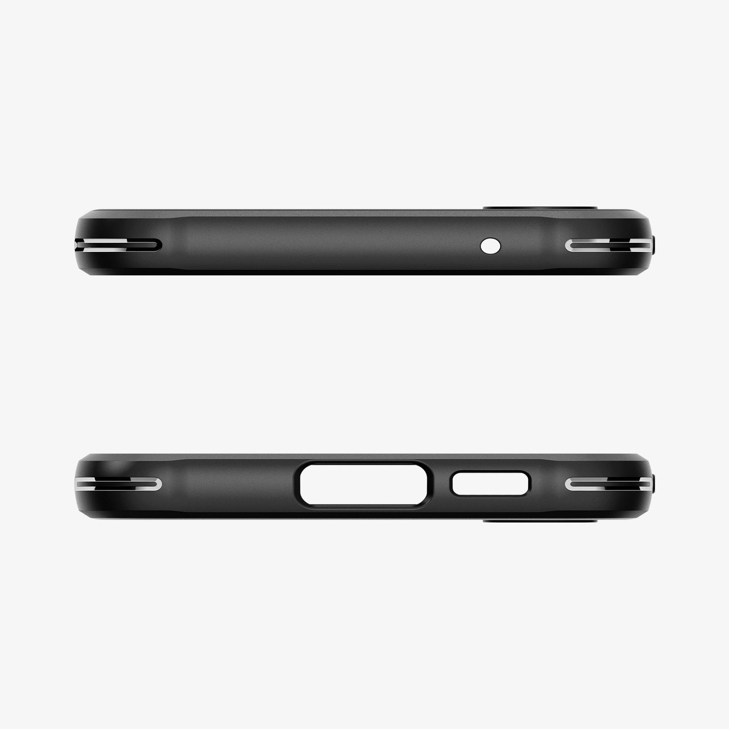 ACS05613 - Galaxy S23 Ultra Case Rugged Armor in matte black showing the back
