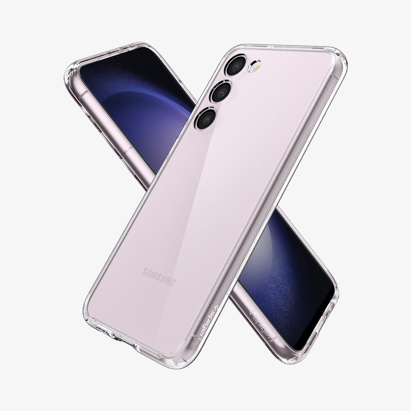 ACS05617 - Galaxy S23 Ultra Case Ultra Hybrid in crystal clear showing the back