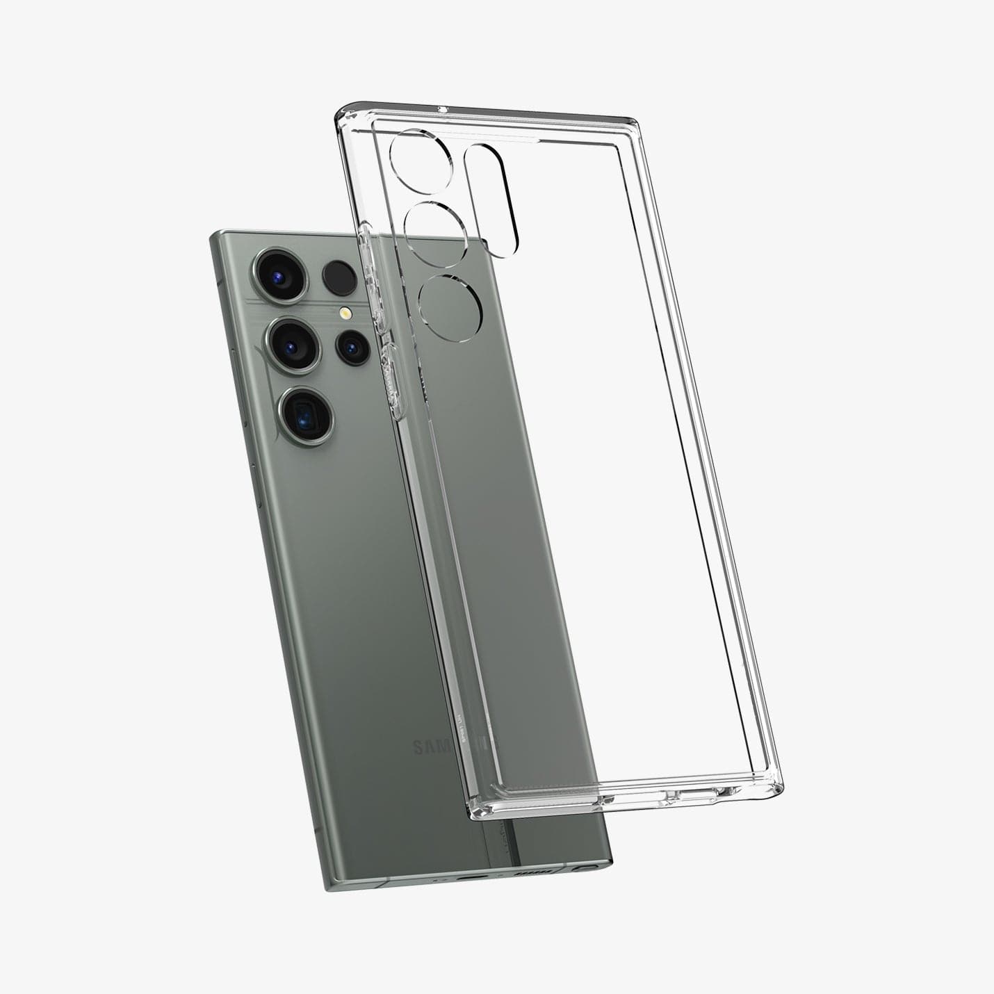 ACS05617 - Galaxy S23 Ultra Case Ultra Hybrid in crystal clear showing the back