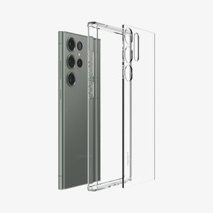 ACS05617 - Galaxy S23 Ultra Case Ultra Hybrid in crystal clear showing the back