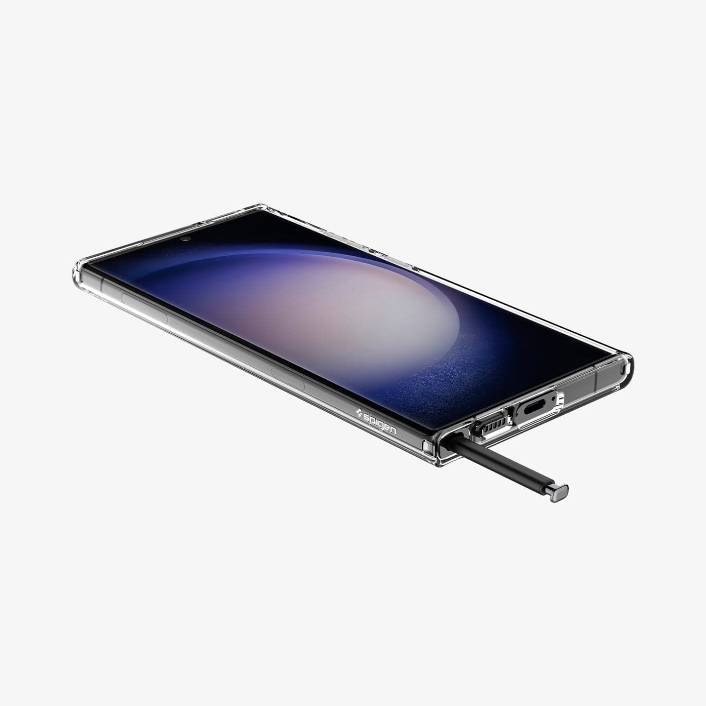 ACS05617 - Galaxy S23 Ultra Case Ultra Hybrid in crystal clear showing the back