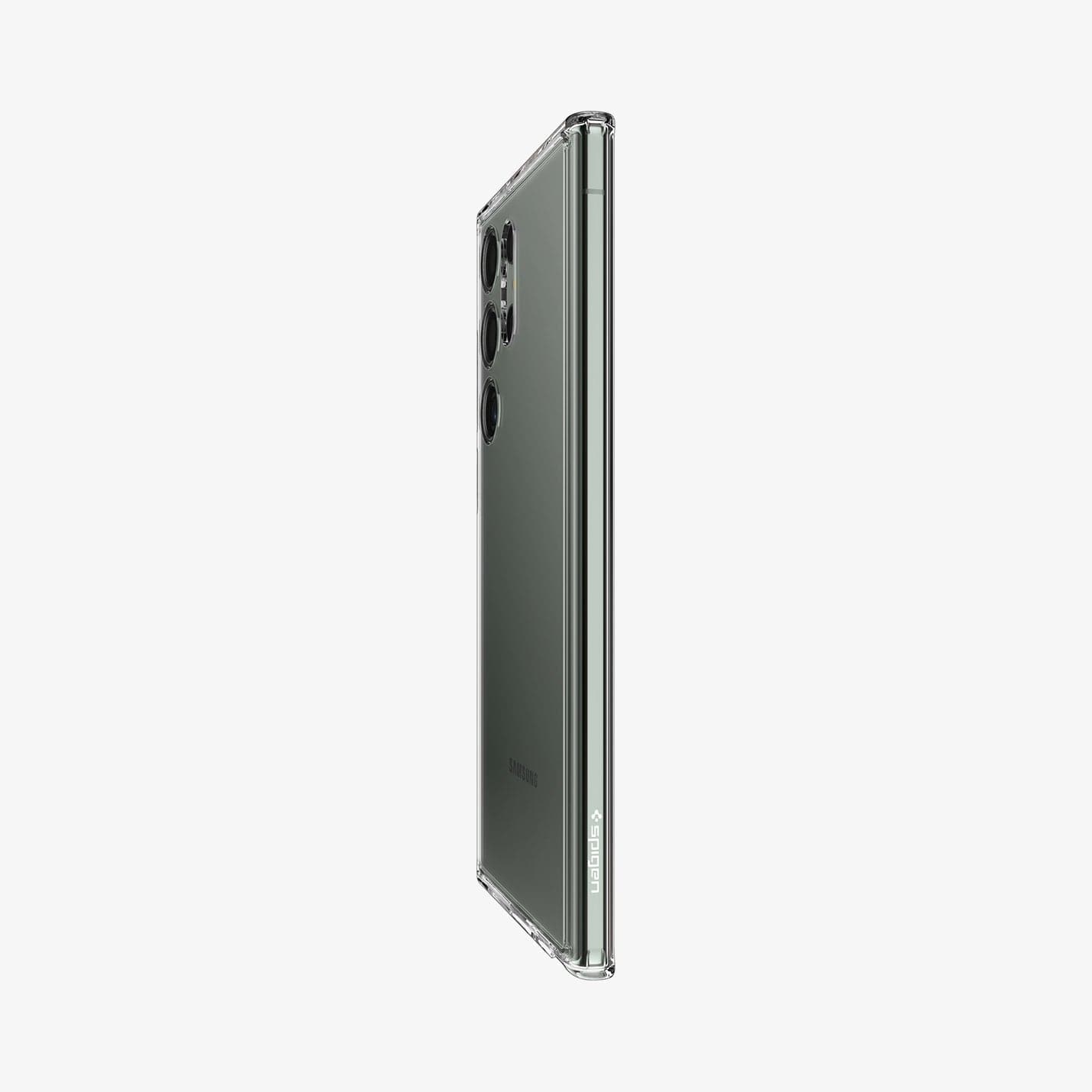 ACS05617 - Galaxy S23 Ultra Case Ultra Hybrid in crystal clear showing the back