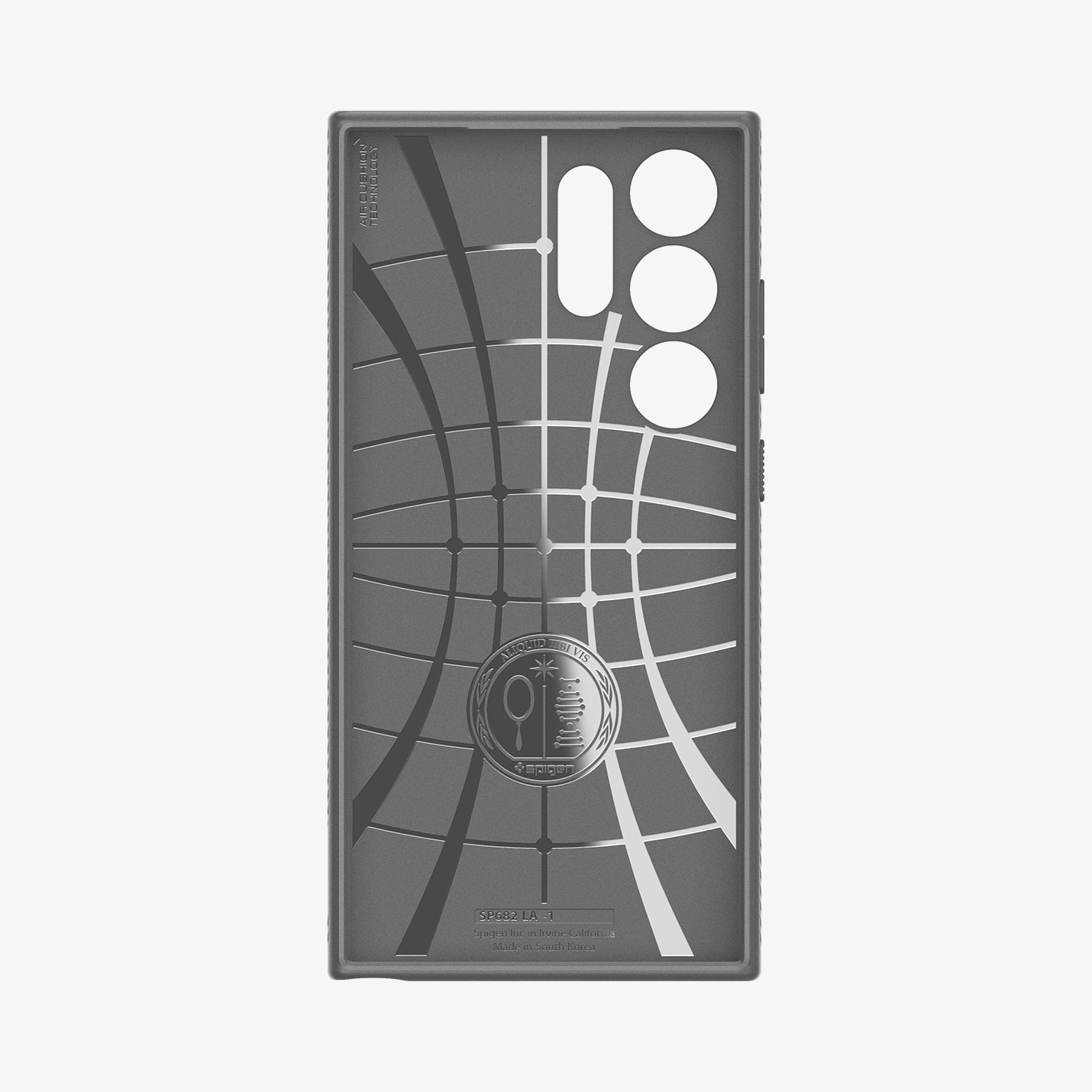 ACS07287 - Galaxy S24 Ultra Case Liquid Air in Matte Black showing the back