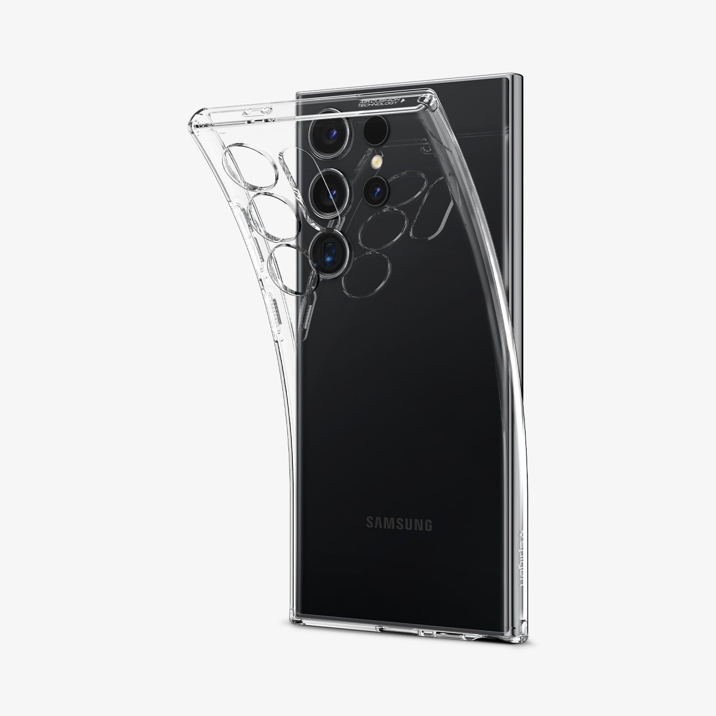 ACS07283 - Galaxy S24 Ultra Case Liquid Crystal in Crystal Clear showing the back