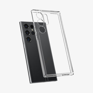 ACS07292 - Galaxy S24 Ultra Case Ultra Hybrid in Crystal Clear showing the back