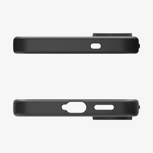 Spigen Galaxy S26 Case Thin Fit (Mag Fit) Black showing the top and bottom