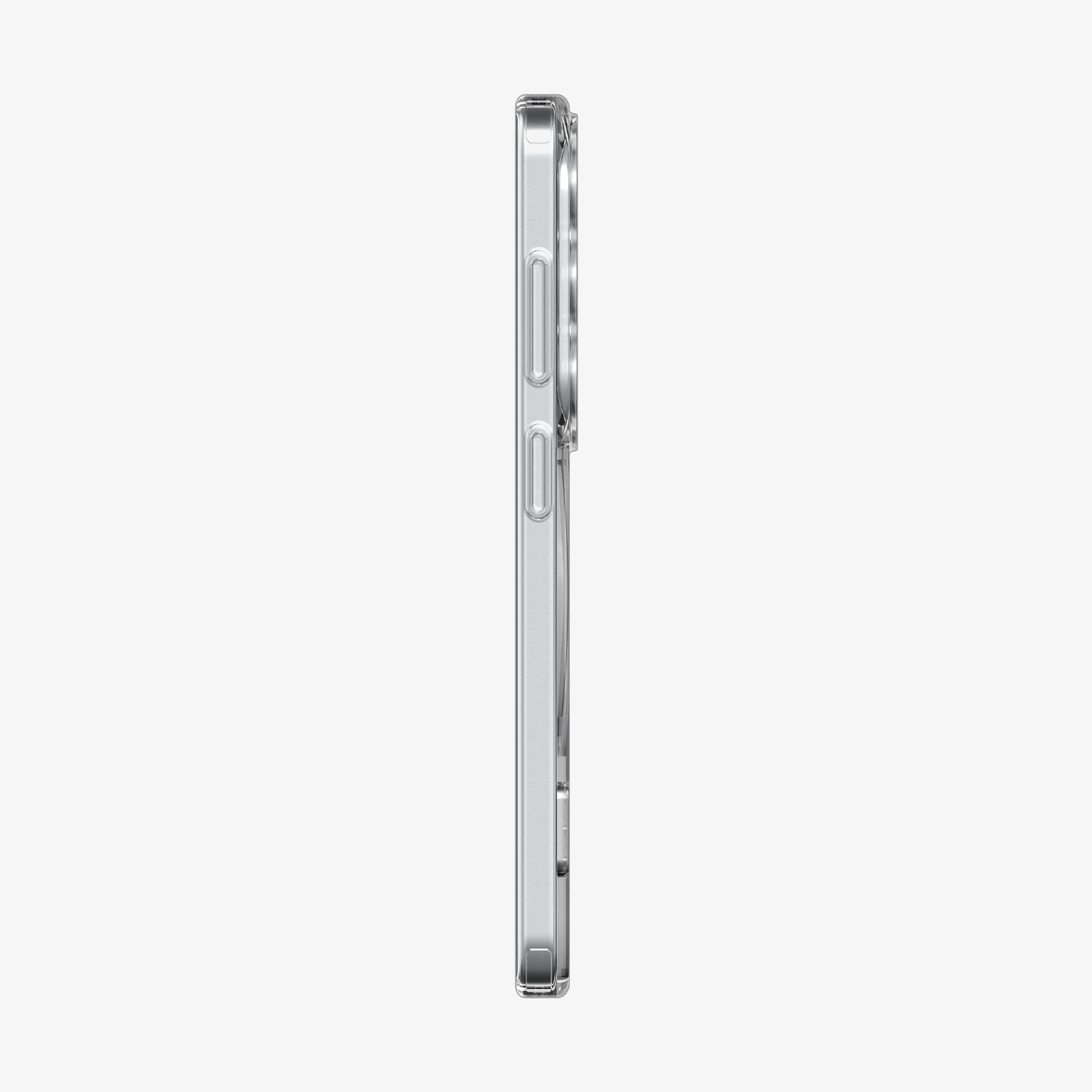 Spigen Galaxy S26 Case - Ultra Hybrid S (Mag Fit) Clear White showing the side