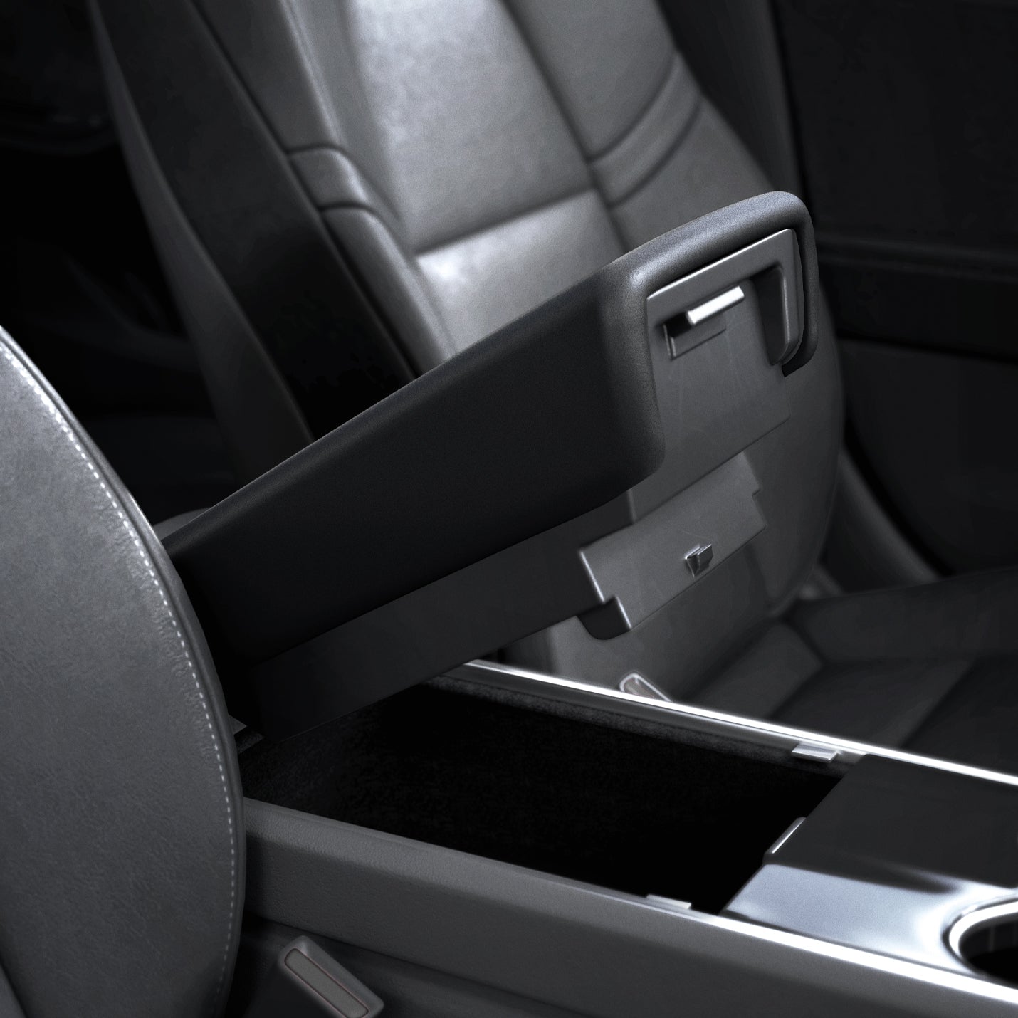 Spigen Tesla Model 3 2017–2023 / Model Y 2020–2024 Armrest Cover – Black official detail 2