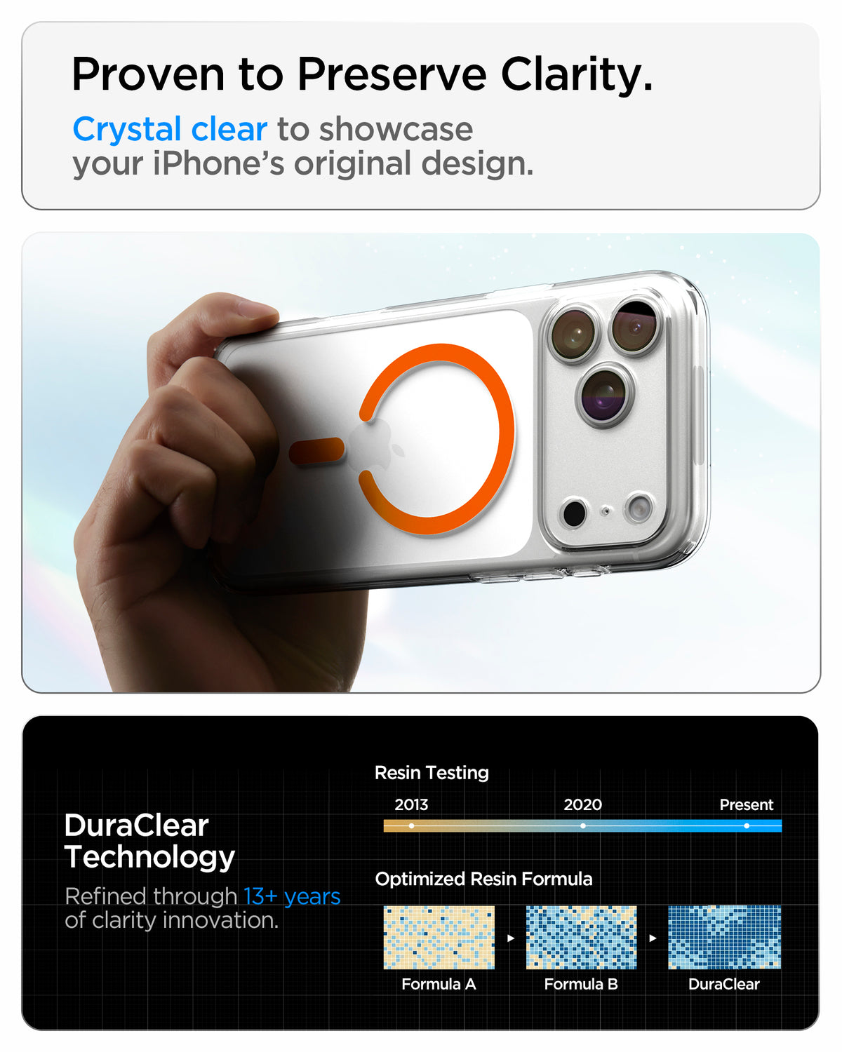 Spigen iPhone 18 Pro Ultra Hybrid (MagFit) - Clear Orange - feature illustration 87