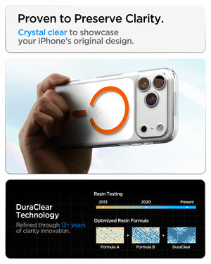 Spigen iPhone 18 Pro Ultra Hybrid (MagFit) - Clear Orange - feature illustration 87