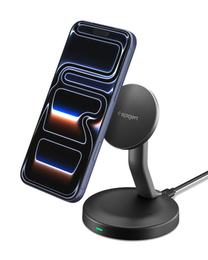 Spigen Essential EF151MS black 15W magnetic wireless charger stand