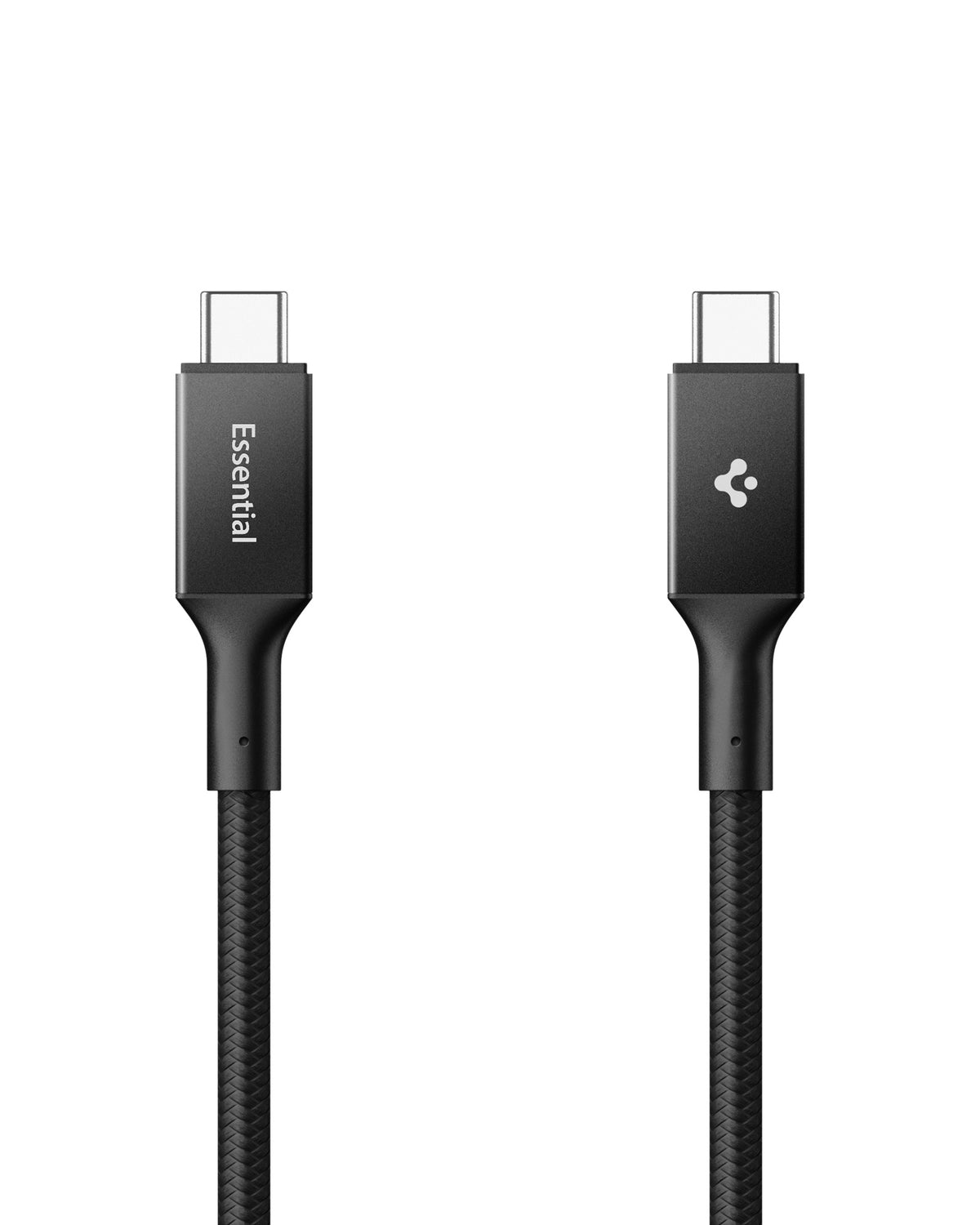 Black Spigen EB10015CC 100W USB-C cable feature 1: connector and 1.5m cable view