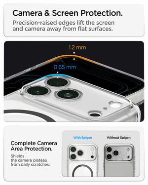 Spigen iPhone 18 Pro Max Ultra Hybrid (MagFit) - Clear Graphite - feature illustration 90