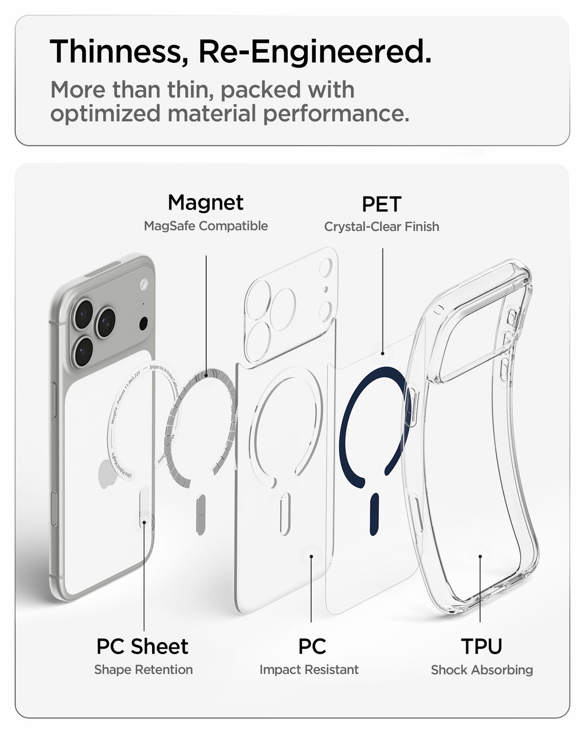 Spigen iPhone 18 Pro Max Ultra Hybrid (MagFit) - Clear Deep Blue - feature illustration 70
