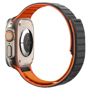 Rear three-quarter view showing the Spigen magnetic closure