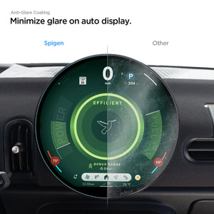 Spigen MINI Cooper (2025-2026) 9.4-inch Screen Protector – GlasTR Slim Matte — matte anti-glare finish