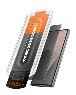 Spigen EZ Fit Pro HD Privacy installation tray and cover-screen protector