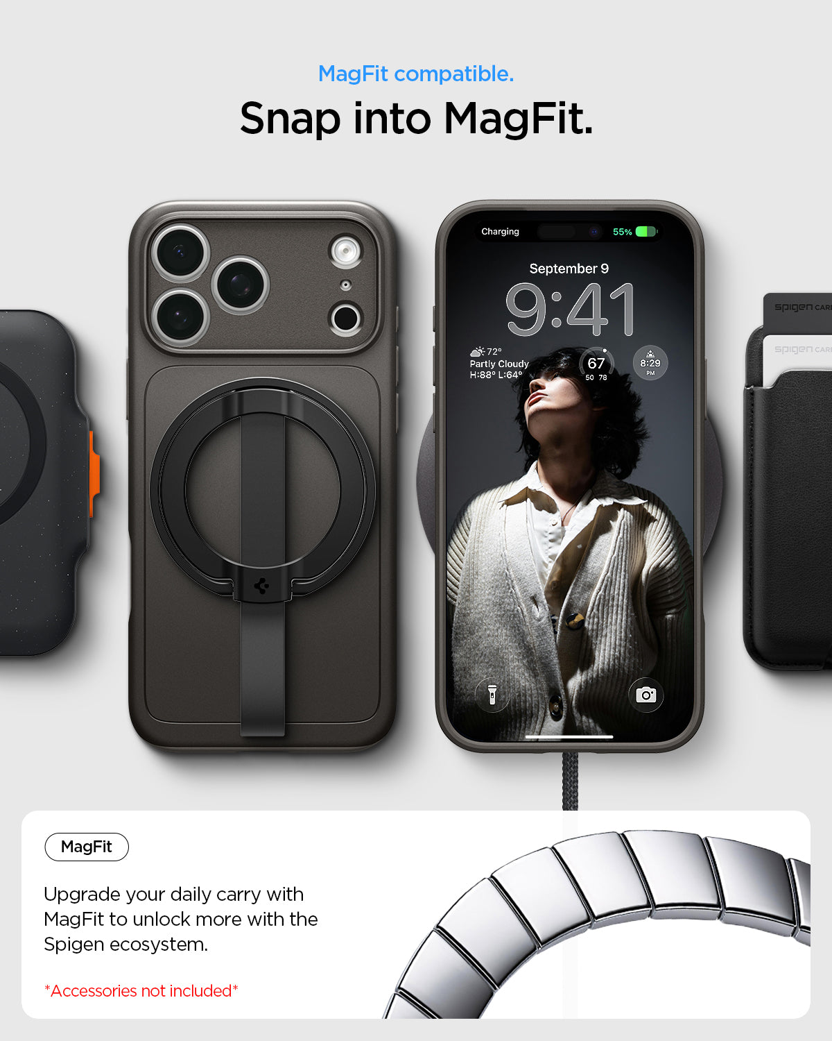 Spigen iPhone 18 Pro Max Thin Fit (MagFit) - Gunmetal - feature illustration 66