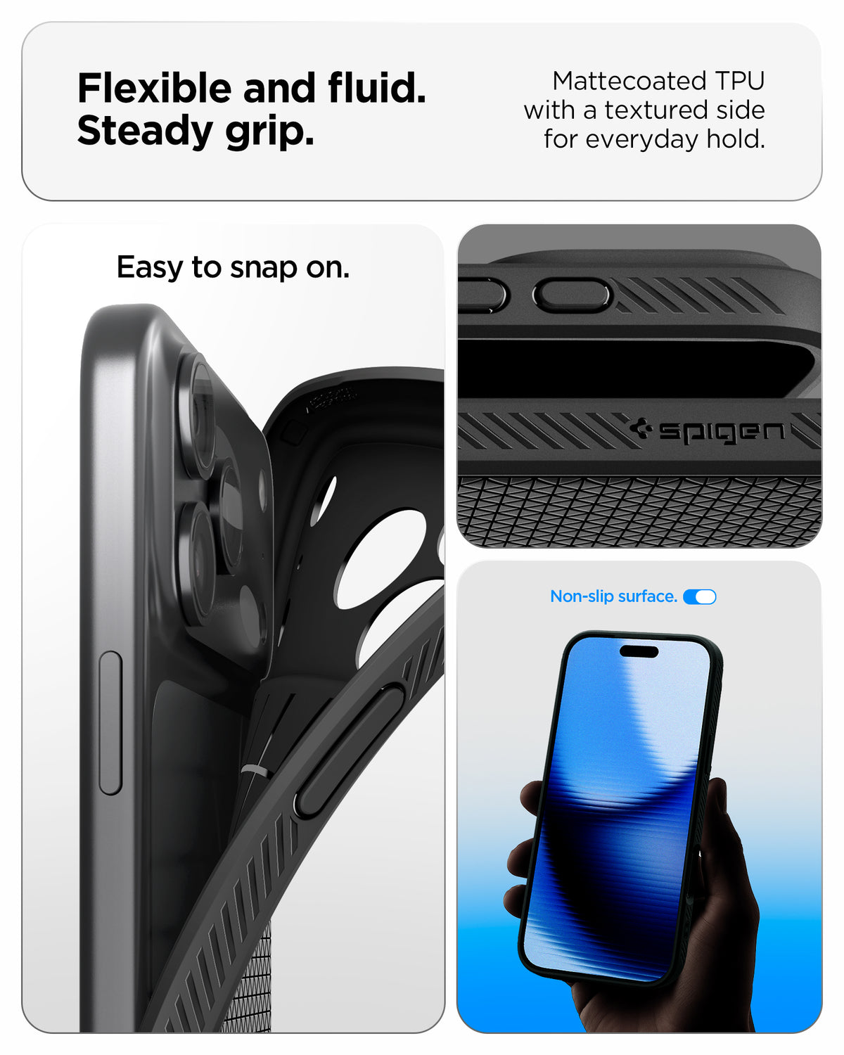 Spigen iPhone 18 Pro Max Liquid Air - Matte Black - feature illustration 42